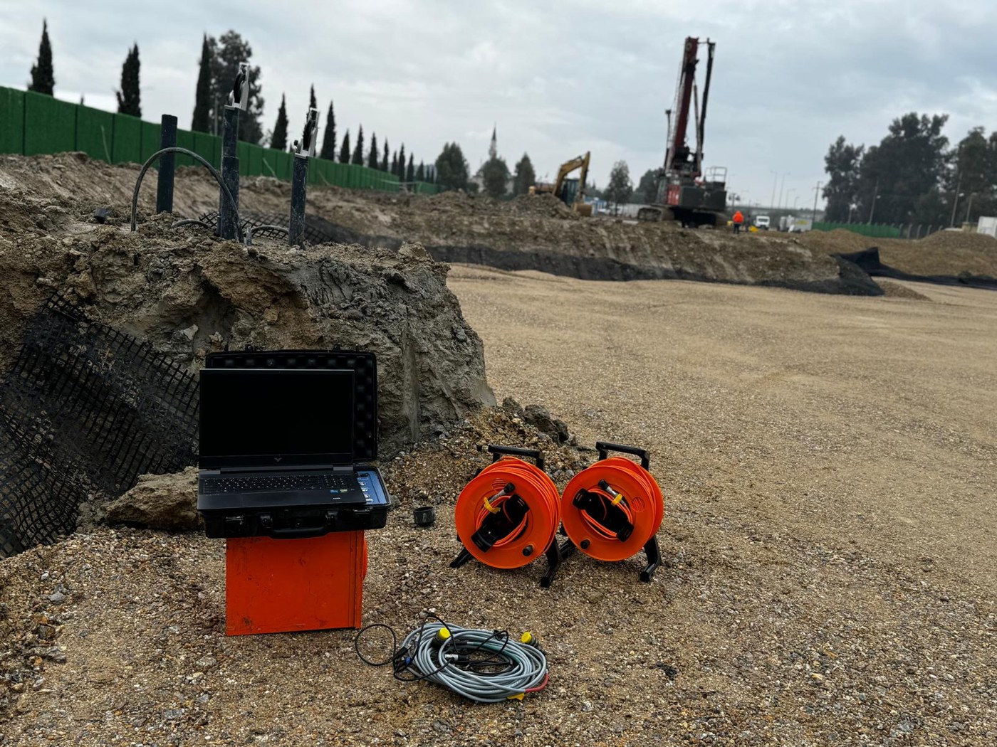 ZEMAR cross hole sismik ölçüm ekipmanları sahada